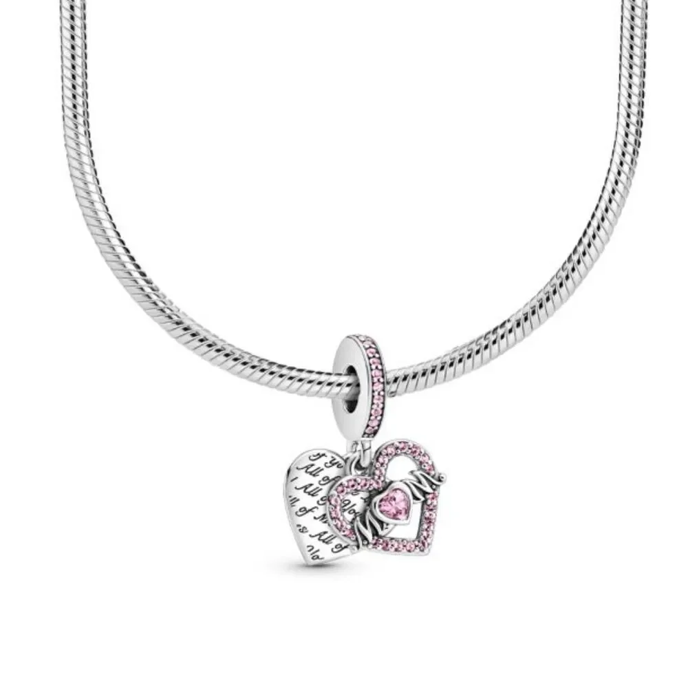 NWOT Mom Heart Pink Silver Pandora FIT Charm